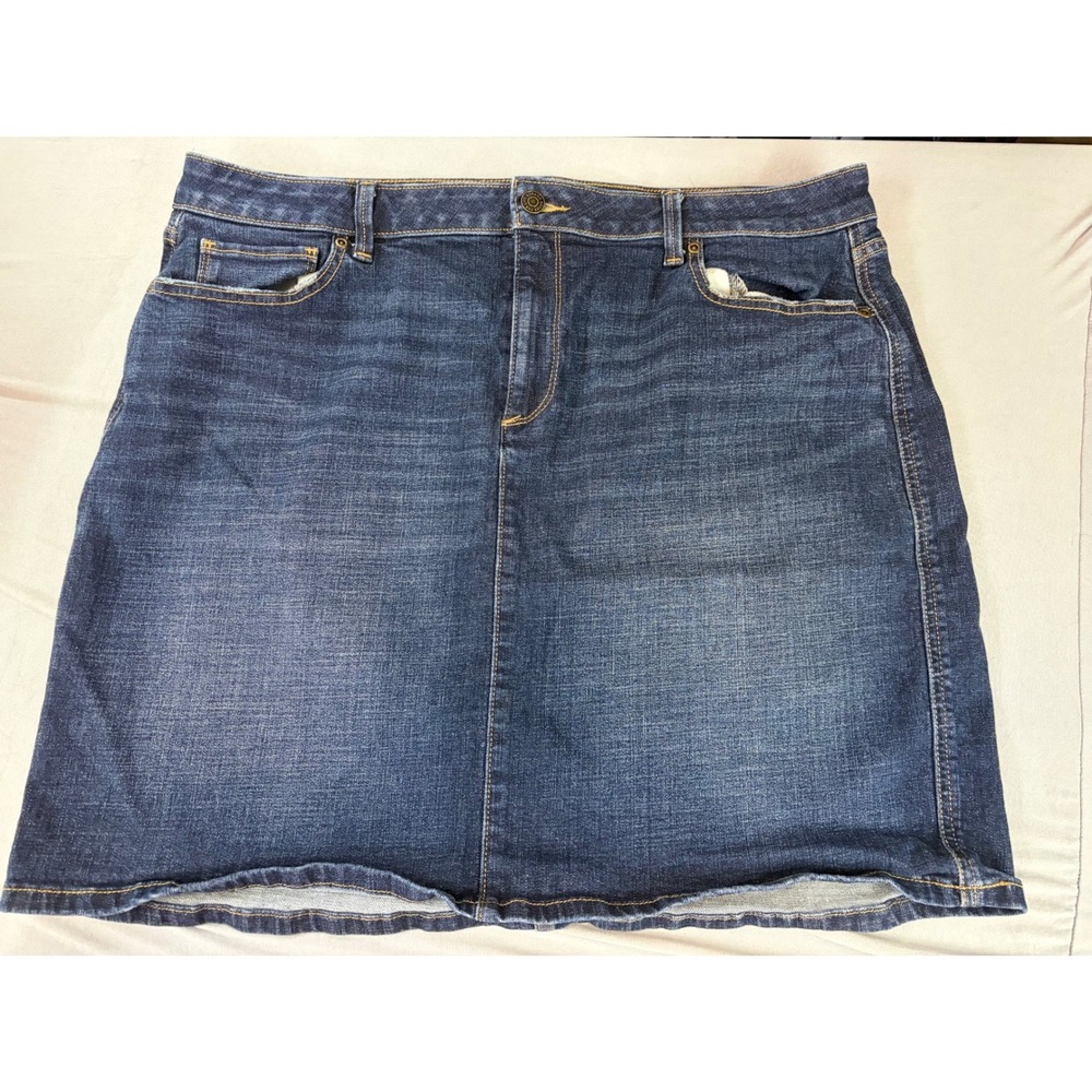 Sonoma Goods For Life Women's 18 Denim Mini Skirt Dark Wash Size 18 WS92D030RW1